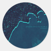 Carte Ibiza Vue nocturne Sticker circulaire (Devant)