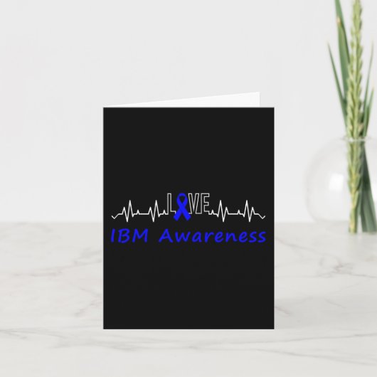 Carte Ibm Awareness Blue Ribbon Love Heartbeat Support Q (Devant)