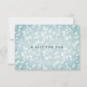 Carte Ice Blue Bokeh | Certificat cadeau (Devant)