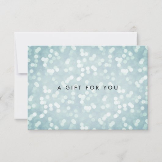 Carte Ice Blue Bokeh | Certificat cadeau (Devant)