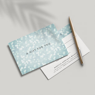 Carte Ice Blue Bokeh   Certificat cadeau