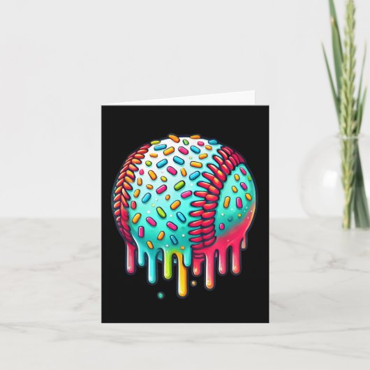 Carte Ice Cream Drip Baseball Stuff Baseball Driff Pour (Devant)