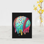 Carte Ice Cream Drip Baseball Stuff Baseball Driff Pour (Fleur jaune)