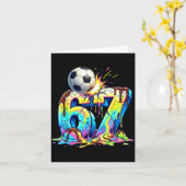 Carte Ice Cream Drip Soccer 67 Six Seven Funny Gen Alpha (Fleur jaune)