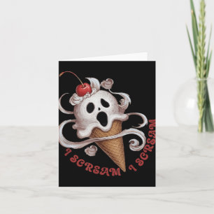 Carte Ice Crème d'Halloween, Crème de nourriture éffraya
