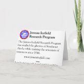 Carte Icefall et champ de glace de lac, Juneau (blanc à (Dos)