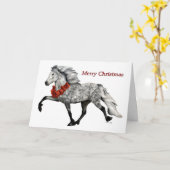 Carte Icelandic Horse Christmas (Fleur jaune)