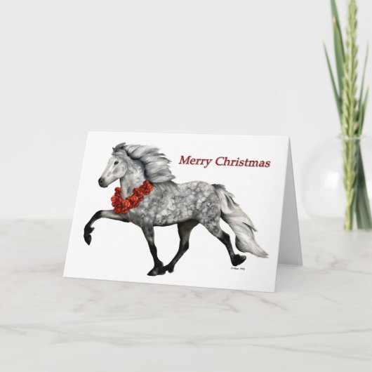 Carte Icelandic Horse Christmas (Devant)
