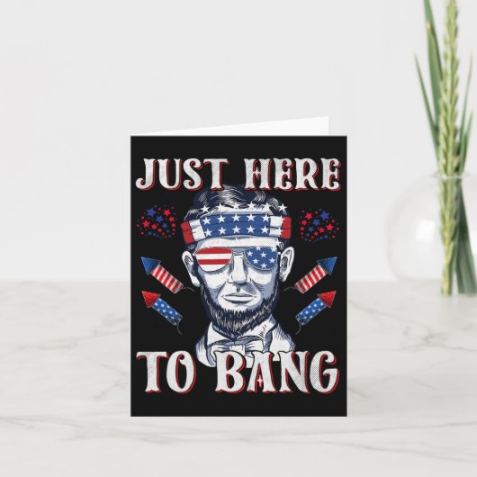 Carte Ici pour claquer Abraham Lincoln Feux d'artifice d (Devant)