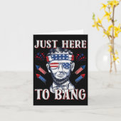 Carte Ici pour claquer Abraham Lincoln Feux d'artifice d (Fleur jaune)