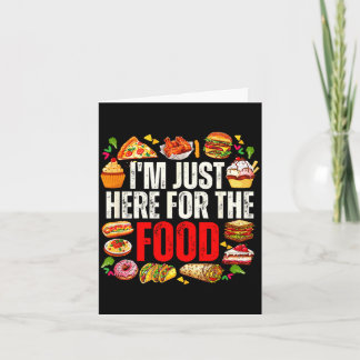 Carte Ici pour la nourriture humour drôle de gourmand am