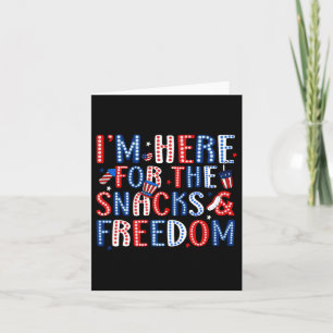 Carte Ici Pour Les Snacks Et La Liberté Pour Le 4 Juil