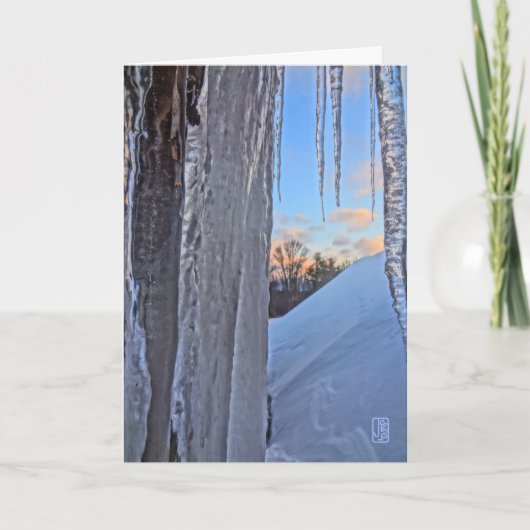 Carte Icicules au lever du soleil (Devant)