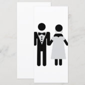 Carte icône couple nuptial (Devant / Derrière)