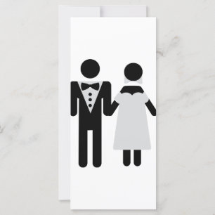 Carte icône couple nuptial