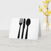 Carte icône de cuillère à fourche (Fleur jaune)