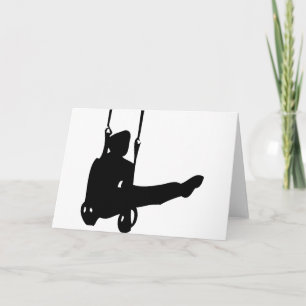 Carte icône de gymnastique noire
