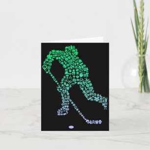 Carte Icône de silhouette de hockey Équipement de joueur