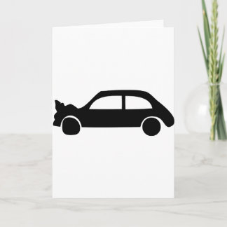 Carte icône de voiture de crash noir