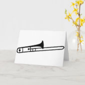Carte icône d'instrument trombone noir (Fleur jaune)
