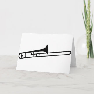 Carte icône d'instrument trombone noir