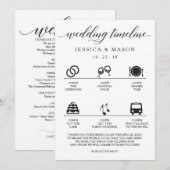 Carte Icône d'itinéraire de mariage et de bienvenue de m (Devant / Derrière)