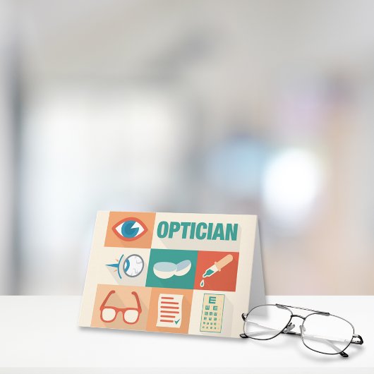Carte Icône d'opticien professionnel de design iconique