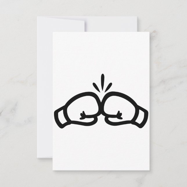 Carte Icône du logo des gants de boxe (Devant)