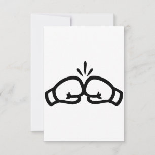 Carte Icône du logo des gants de boxe