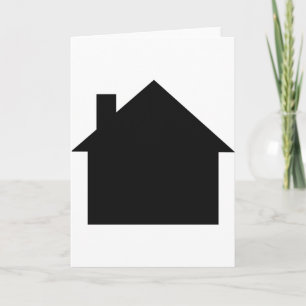 Carte icône maison noire