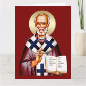 Carte Icône orthodoxe de saint Nicolas (Devant)