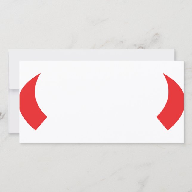 Carte icône rouge diable cornes (Devant)