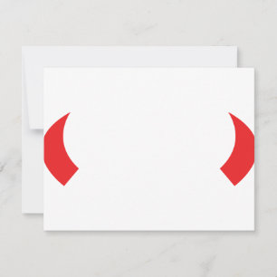 Carte icône rouge diable cornes