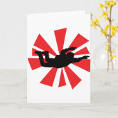 Carte icône skydiver (Fleur jaune)