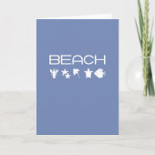 Carte Icônes de plage Créatures marines Mono foncé Vierg (Devant)