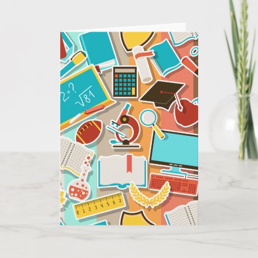 Carte Icônes d'équipement scolaire (Devant)