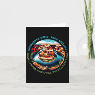 Carte Iconic Horseshoe Bend Randonnée Glen Canyon Page A