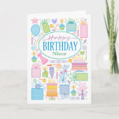 Carte Icons Anniversaire Niece (Devant)