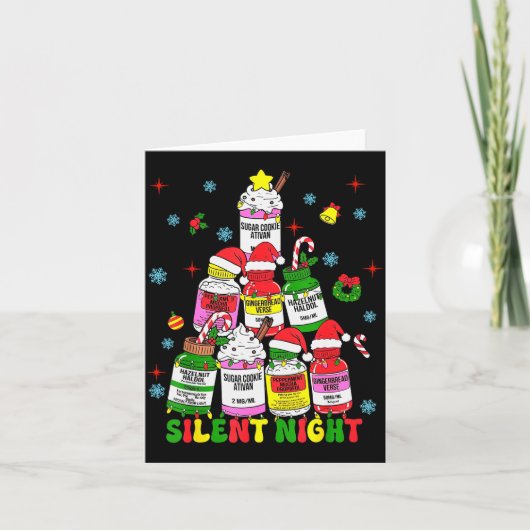 Carte Icu Nurse Silent Night Profol Christmas Tree Merry (Devant)