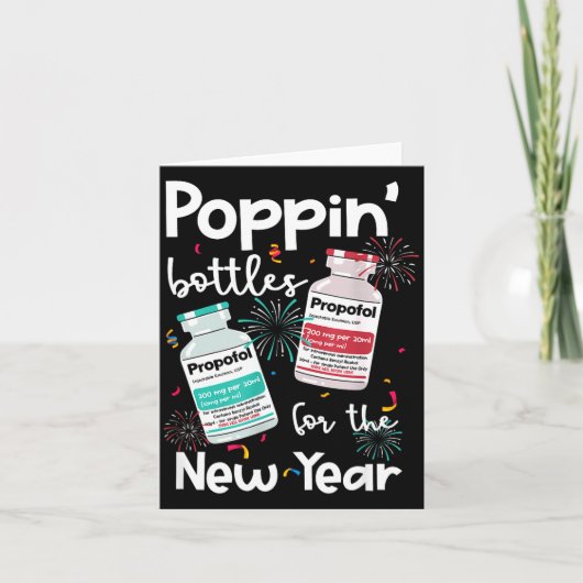 Carte Icu Nurses New Year Eve Outfits Pn Bottles Cu Er N (Devant)
