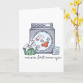 Carte I'd Be Lost Without You Folded Greeting Card (Fleur jaune)