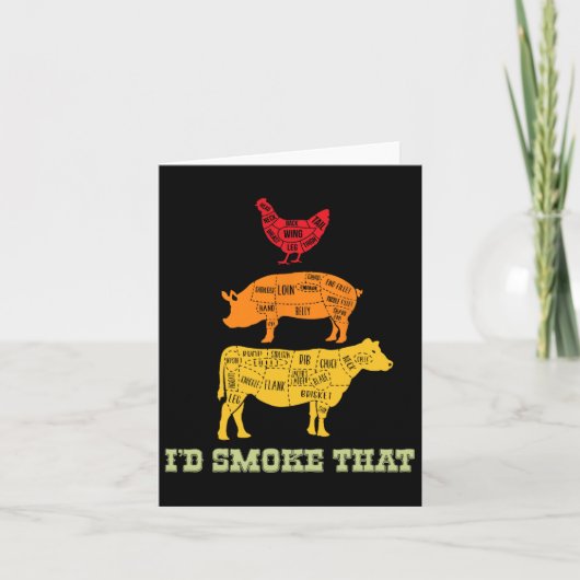 Carte Id Fumer ça - Barbecue - Bbq (Devant)