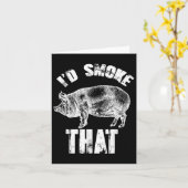 Carte Id Fumer ça - Funny Bbq Pig (Fleur jaune)