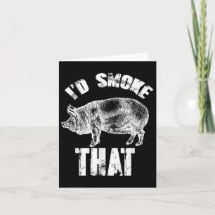 Carte Id Fumer ça - Funny Bbq Pig