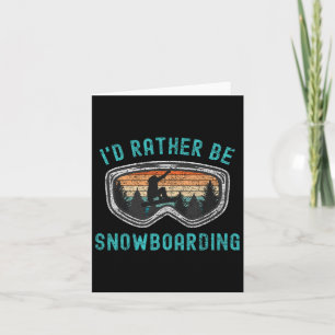 Carte Id Plutôt Être Snowboard Aime Le Monte De Snowboar
