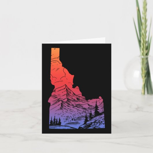 Carte Idaho Mountains Pride State Map Randonnée Camping (Devant)