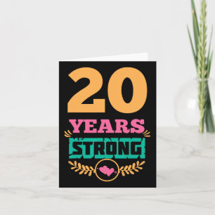 Carte Idée cadeau 20e anniversaire Vingt Ans de T-s