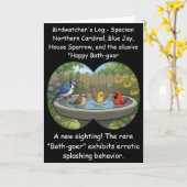 Carte Idée cadeau d'anniversaire drôle d'observation d'o (Fleur jaune)
