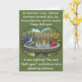 Carte Idée cadeau d'anniversaire drôle d'observation d'o (Fleur jaune)