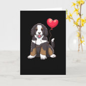 Carte Idée cadeau de Bernedoodle Dog (Fleur jaune)